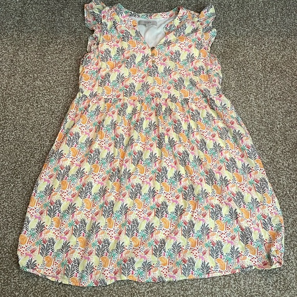 Ann Taylor LOFT Safari Multicolored Print sleeveless dress - Picture 1 of 6